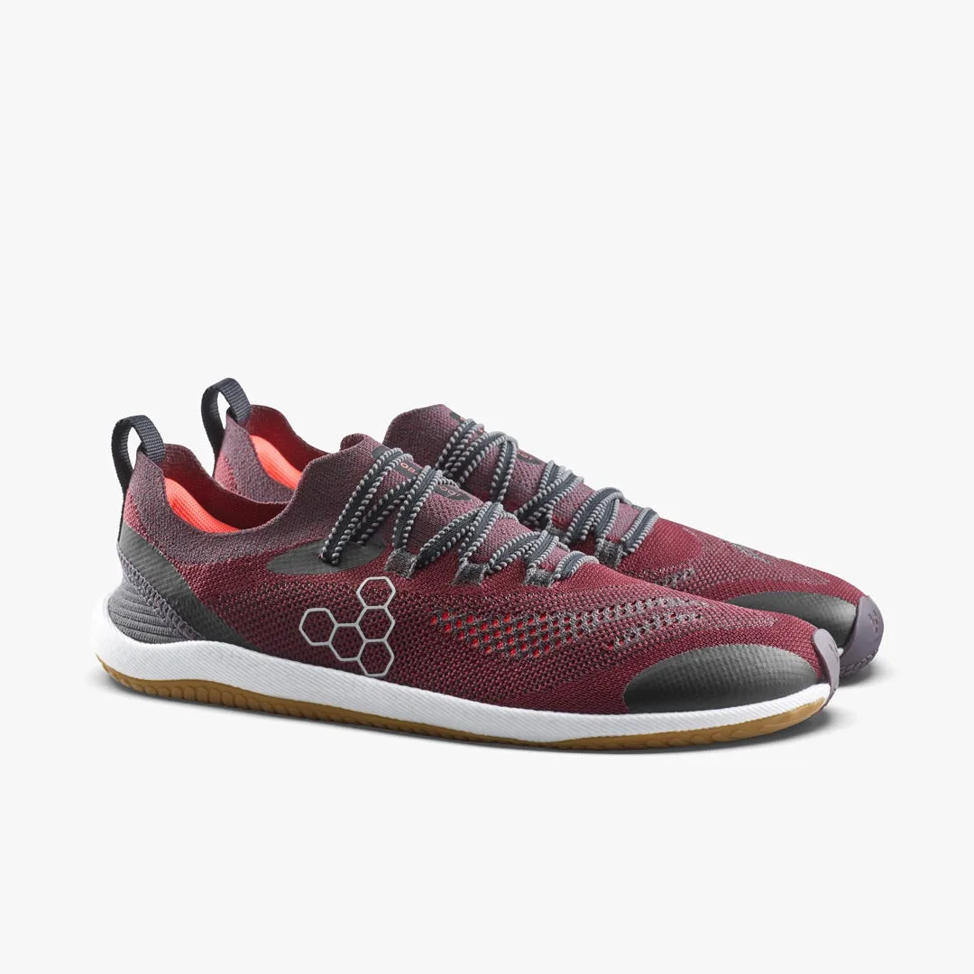 Кроссовки Vivobarefoot Primus Flow Knit — мужская модель, тёмно-бордовый, фото 4