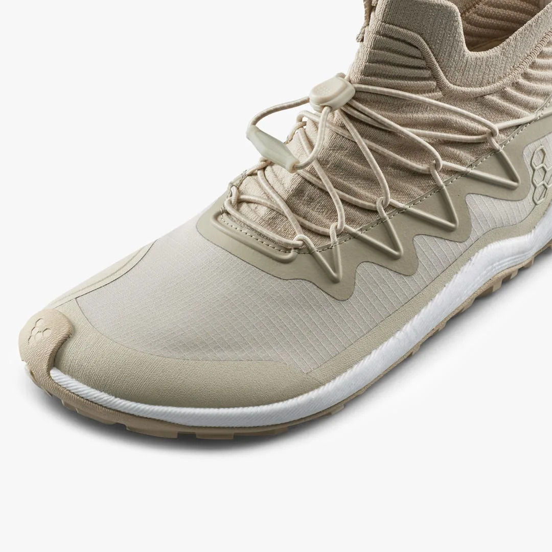 Ботинки Vivobarefoot Primus Trail Flow Mid II — женская модель, бежевый, фото 6