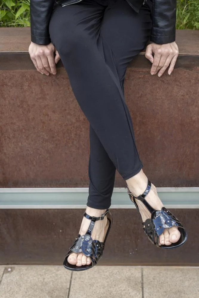 Женские сандалии ZAQQ BOUQET Black (чёрный цвет), фото 13