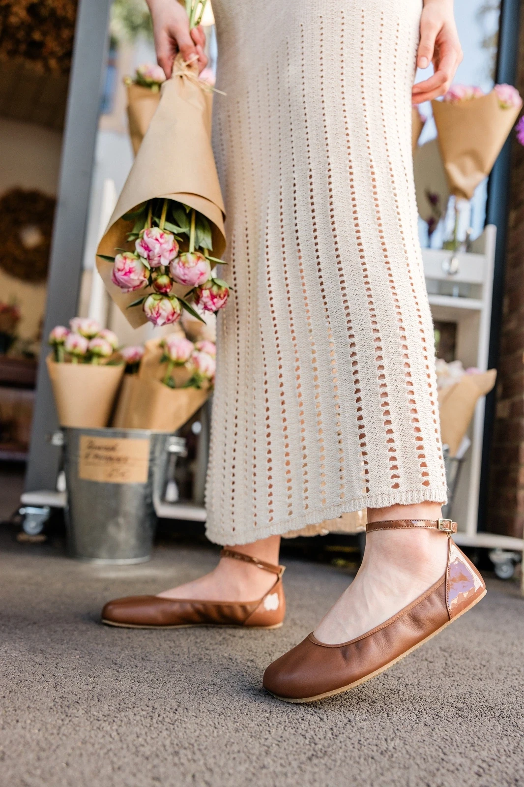 Босоногие балетки Shapen TULIP 3.0 — коньячный, фото 2