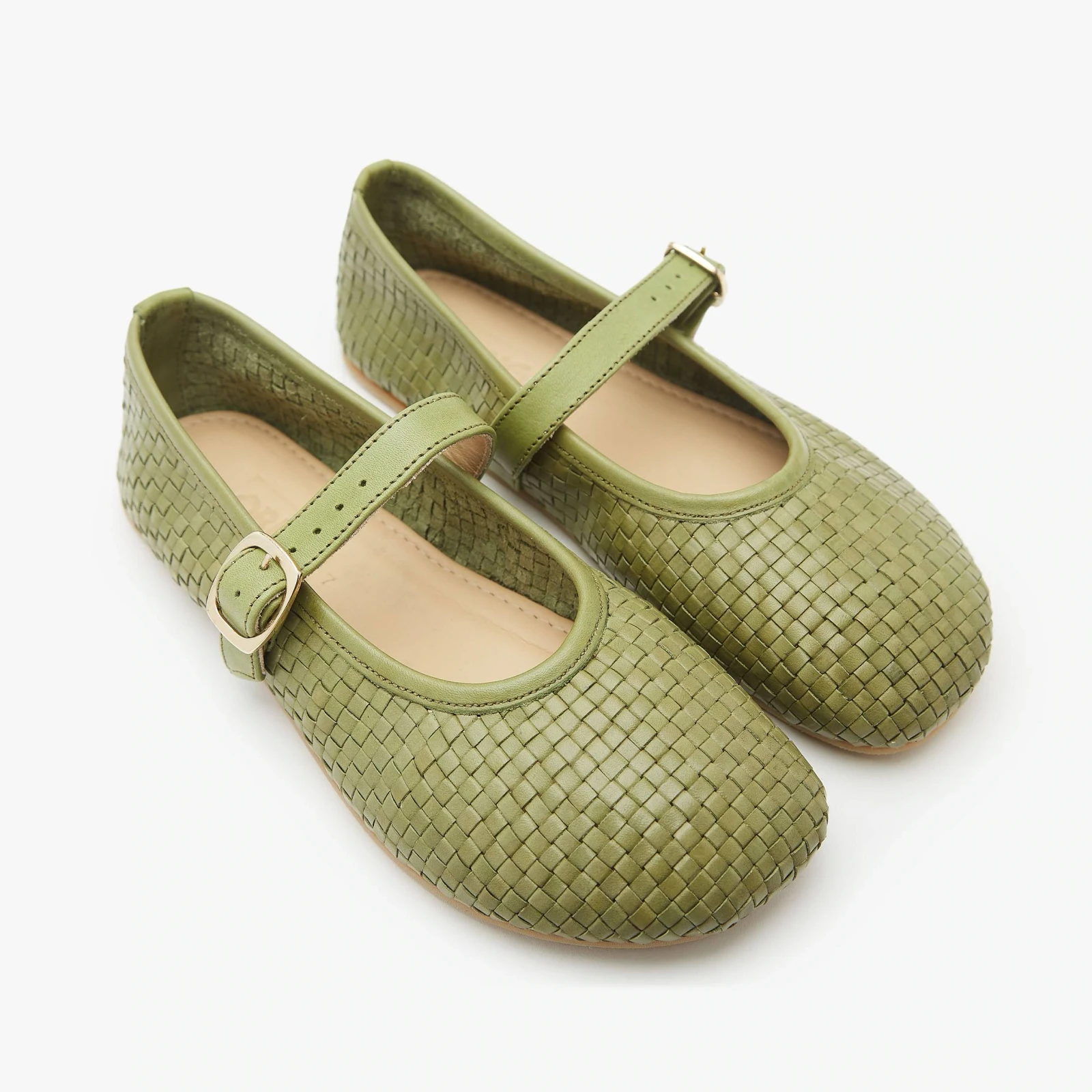 Босоногие туфли Origo Intreccio Mary Jane — светло-оливковый, фото 2