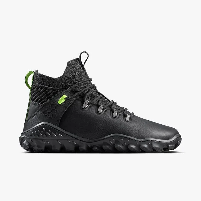 Ботинки Vivobarefoot Magna Forest ESC — женская модель, чёрный с лаймовым