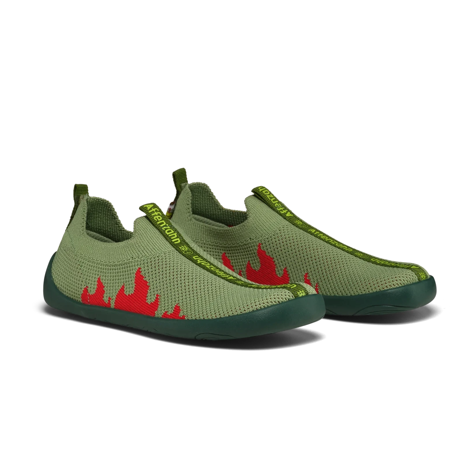 Домашняя обувь Affenzahn Flinky Дракон — зелёный — фото 1 из 14