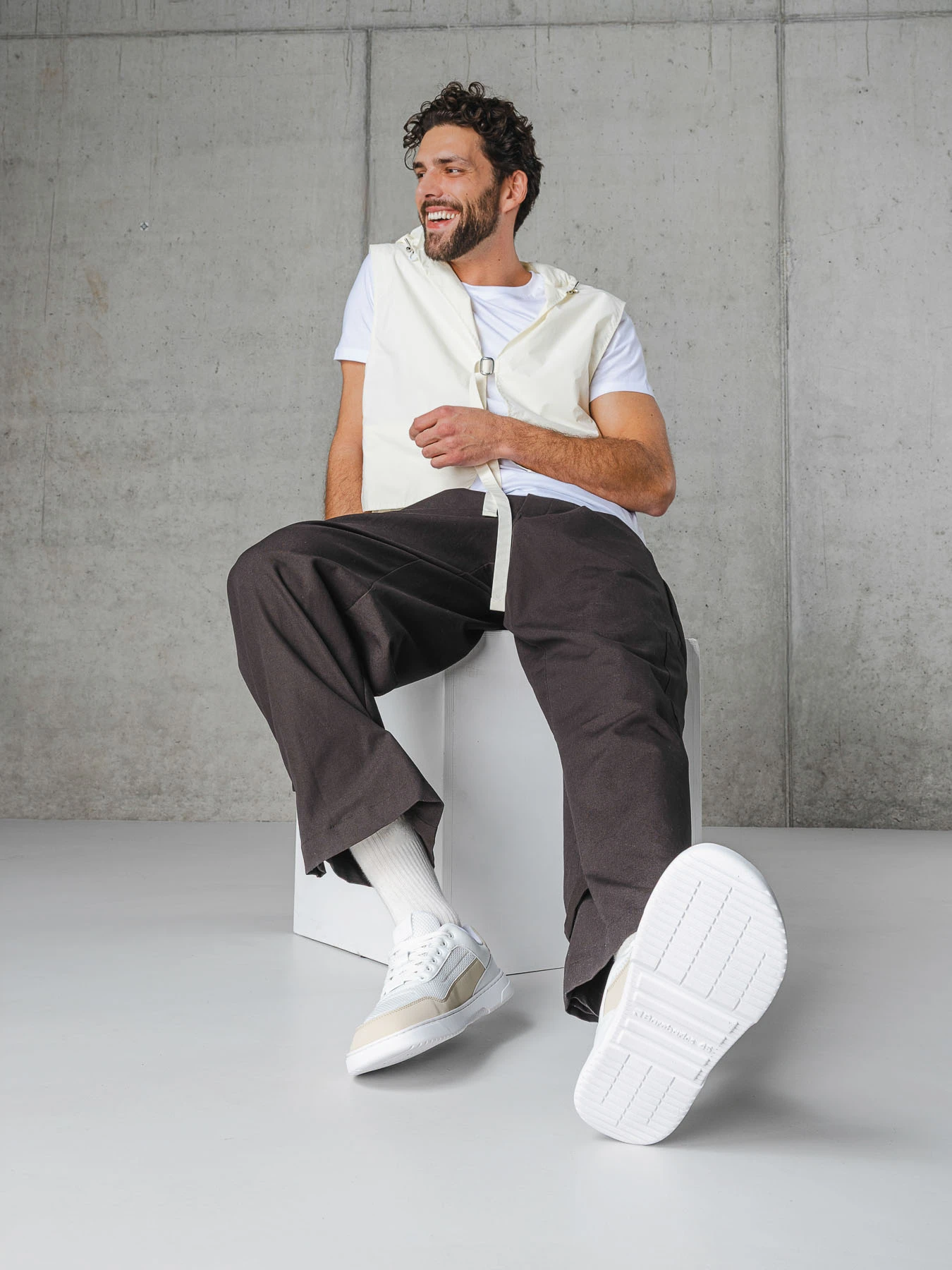 Босоногие кроссовки Barebarics Vaporo - белый и бежевый, фото 8