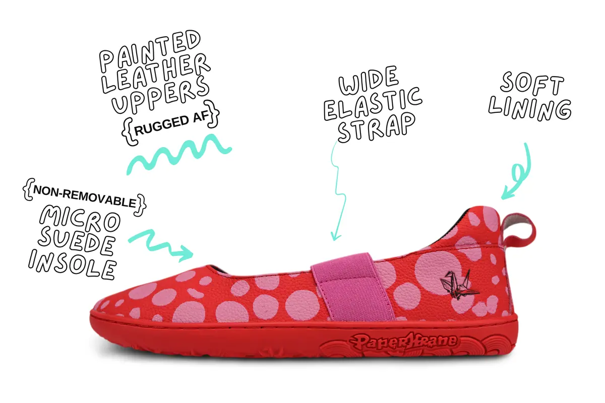 Босоногие туфли Paperkrane RED DOTTY, фото 2