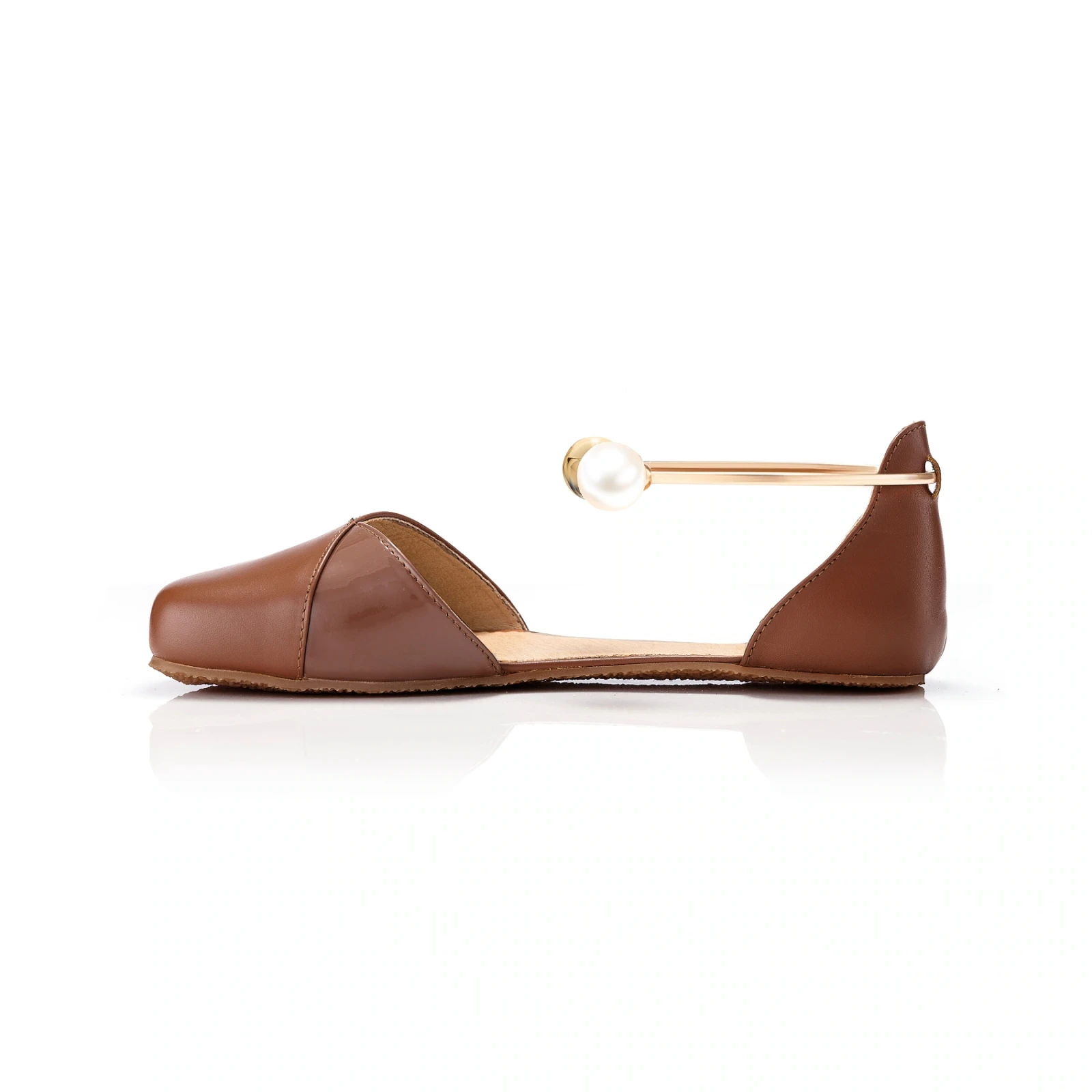 Босоногие сандалии Shapen POPPY — коньячный, фото 7