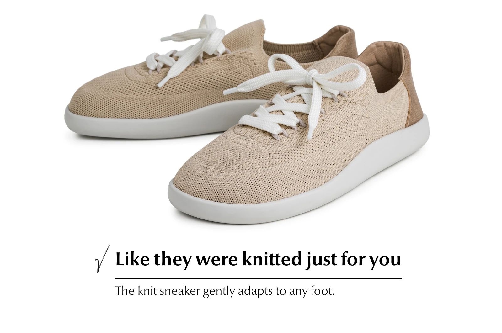 Кроссовки Ahinsa Softy Knit Barefoot — бежевый, фото 3